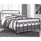 Nashburg Black Metal Queen Bed
