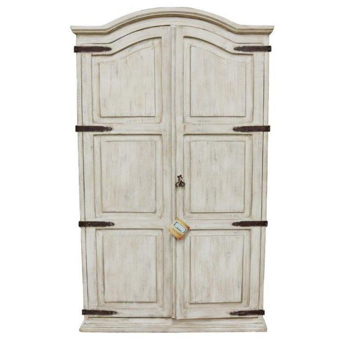 Weathered White Armoire 0