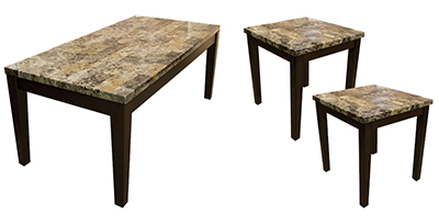 AWF Breccia faux marble 3-Pack Tables