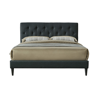 Bernards Piper Charcoal Queen Upholstered Bed