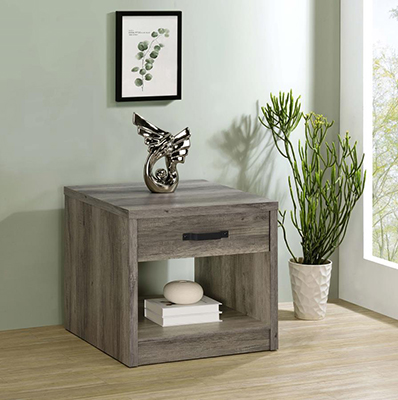 Grey Driftwood End Table 