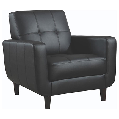 Aaron Padded Seat Accent Chair Black 0