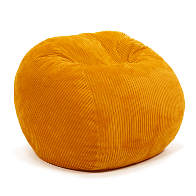 Queen Plush Convertible Beanbag- Saffron Yellow 0