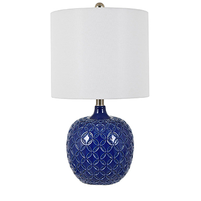 Crestview Blue Ceramic Accent Lamp