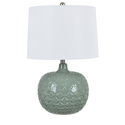 Crestview Green Ceramic Accent Lamp