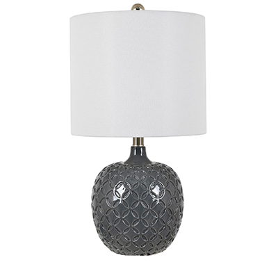 Crestview 21.75" Gray Ceramic Accent Lamp