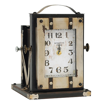 Crestview Metal Table Clock