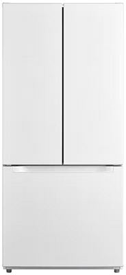 18 CF Bottom Mount French Door Refrigerator-White 0