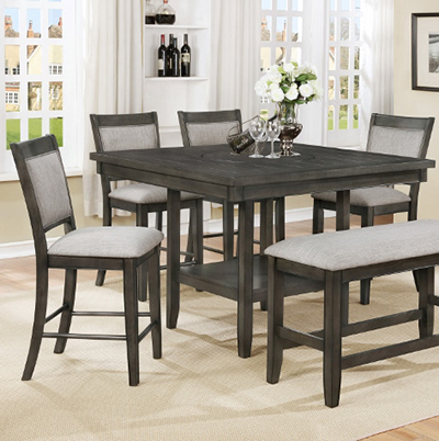 Fulton Counter Height Grey Table & 4 Chairs