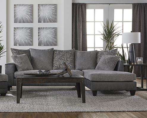 Buxton Graphite 2-Piece Sectional 0