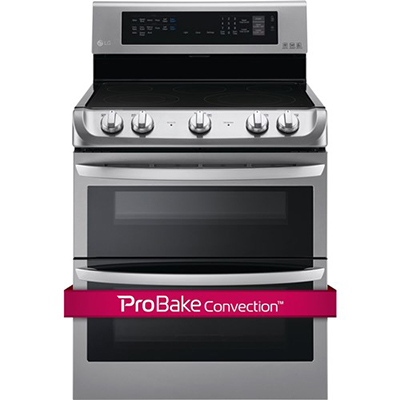 LG 4.3/3 Cu Ft Double Oven, Stainless Steel