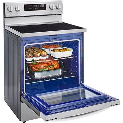 6.3 CF 30" Electric Range Stainless Convection, Air Fry, ThinQ