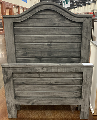 Curved Gray Ranch  King Bed