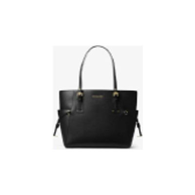 Voyager East West Leather Tote - Black-Gold