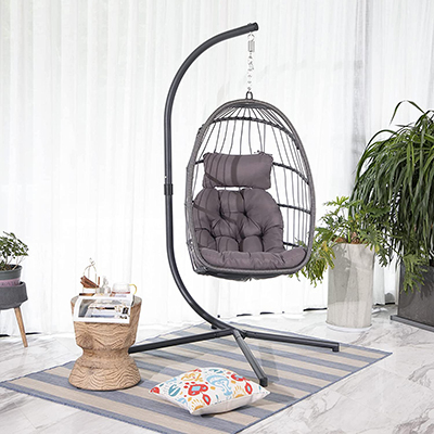Grey Hanging Egg Chair