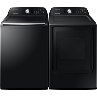 Ultimate Top Load Washer & Dryer, Black Stainless