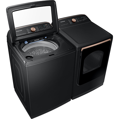 Ultimate Smart Top Load Washer & Electric Dryer - Brushed Black 0