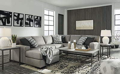 Signature Design Marsing Nuvella Sectional w/Chaise