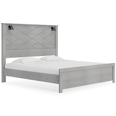 Cottonburg Light Gray/White Queen Bed