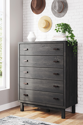 Toretto Charcoal 5 Drawer Chest