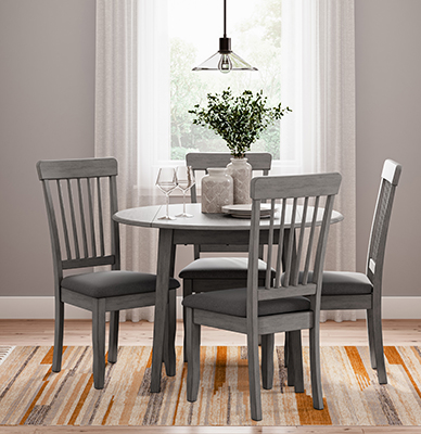 Shullden Drop Leaf Dining Table w/ 4 Chairs  0
