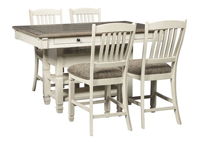 Bolanburg two tone Table and 4 barstools 0