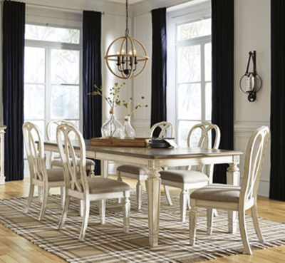 Realyn ChipWhite 6Chair Dinette