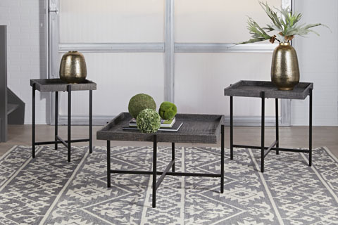 Signature Design Piperlyn Dark Brown 3-Pack Tables
