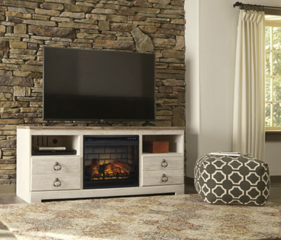 Signature Design Willowton 64" TV Stand, Electric Fireplace