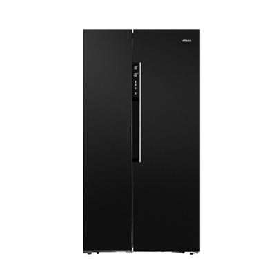 21 CF SxS Black Refrigerator