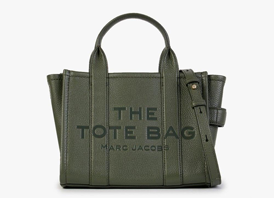 LEATHER TOTE BAG BRONZE GREEN