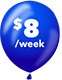 $8 / week