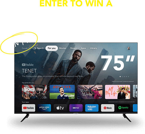 Enter To Win A Free 75 inches TV