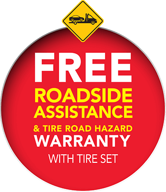 FREE Roadside Assitance & Tire Road Hazard Warranty With Tire Set