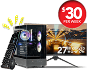 Gaming Desktop and Monitor