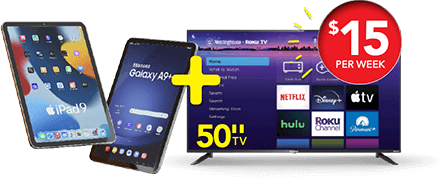 iPad or Tablet and 50" TV