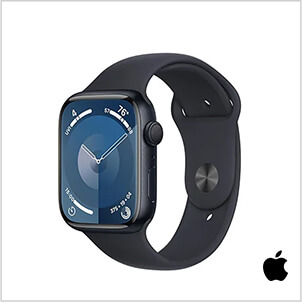 Apple Watch S9 44mm <br>Midnight GPS-Renewed