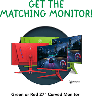 Get the MATCHING MONITOR! Green or Red 27 inches Curved Monitor