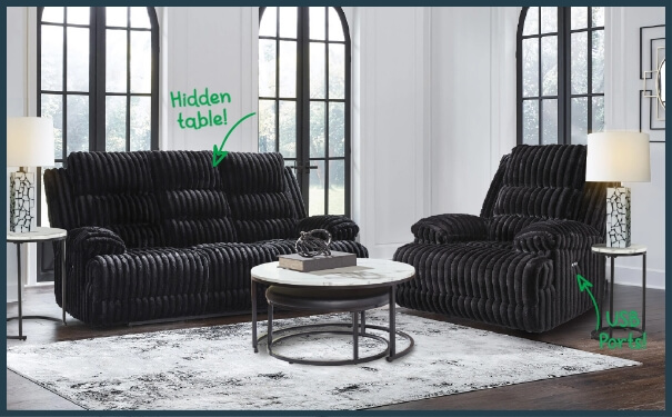 RHINE FALLS Power Reclining Sofa and Recliner